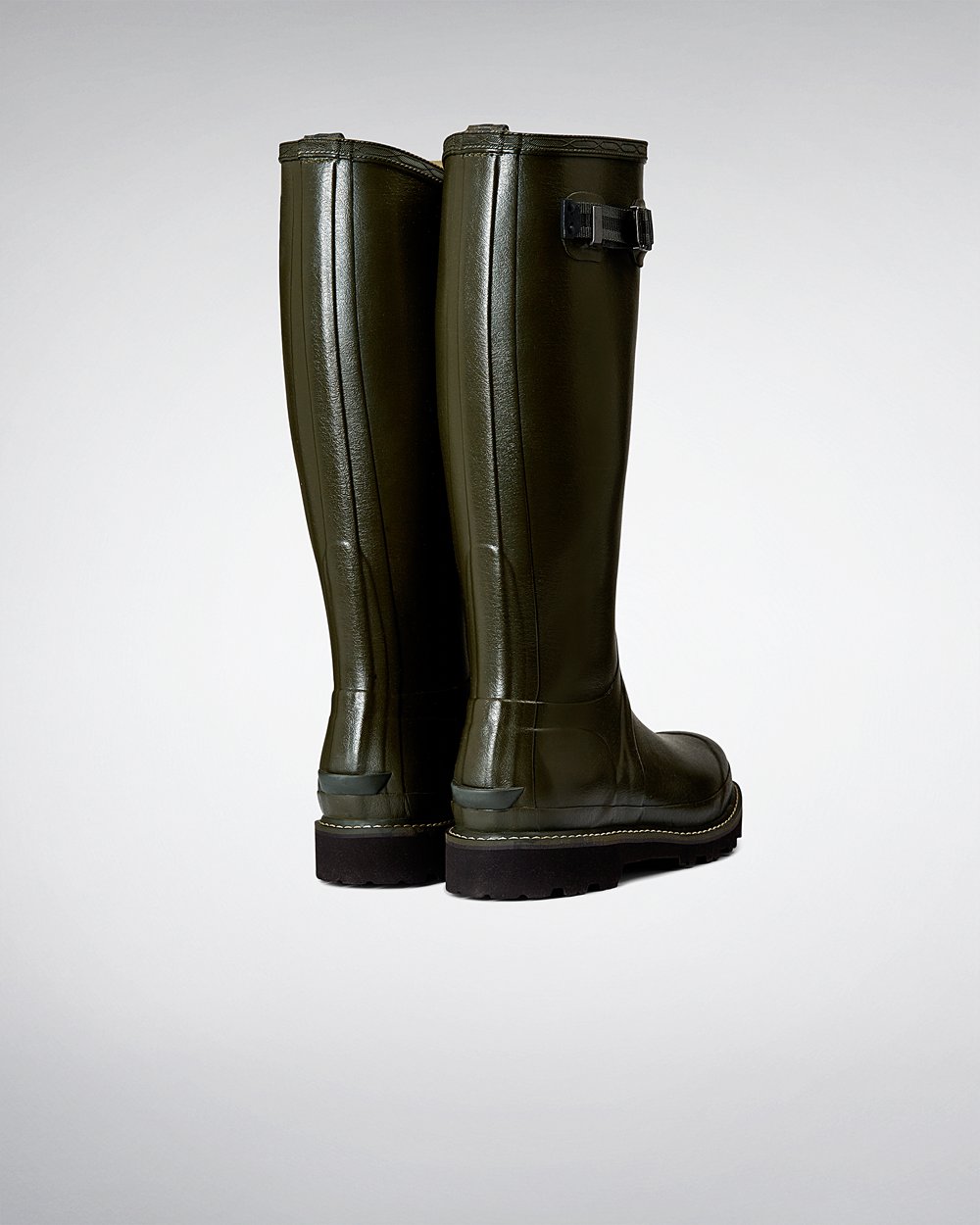 Womens Tall Rain Boots - Hunter Balmoral Poly-Lined (32TRZBVUH) - Dark Olive